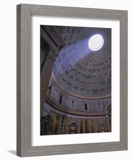 Interior, the Pantheon, Rome, Lazio, Italy, Europe-John Miller-Framed Photographic Print