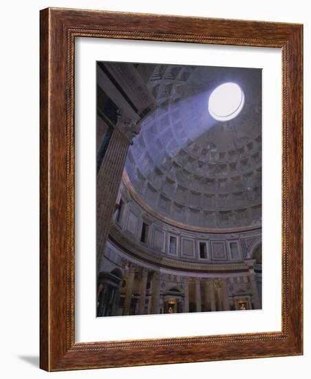 Interior, the Pantheon, Rome, Lazio, Italy, Europe-John Miller-Framed Photographic Print