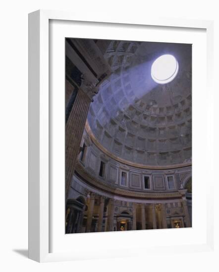 Interior, the Pantheon, Rome, Lazio, Italy, Europe-John Miller-Framed Photographic Print