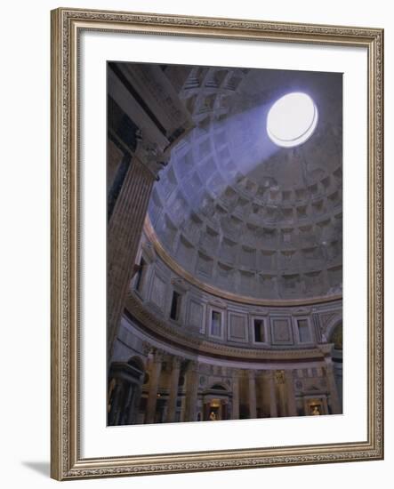 Interior, the Pantheon, Rome, Lazio, Italy, Europe-John Miller-Framed Photographic Print