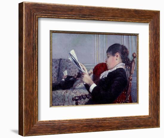 Interior, the Reader Painting by Gustave Caillebotte (1848-1894) 1880 Sun. 0,75X0,6 M Private Colle-Gustave Caillebotte-Framed Giclee Print