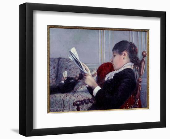 Interior, the Reader Painting by Gustave Caillebotte (1848-1894) 1880 Sun. 0,75X0,6 M Private Colle-Gustave Caillebotte-Framed Giclee Print