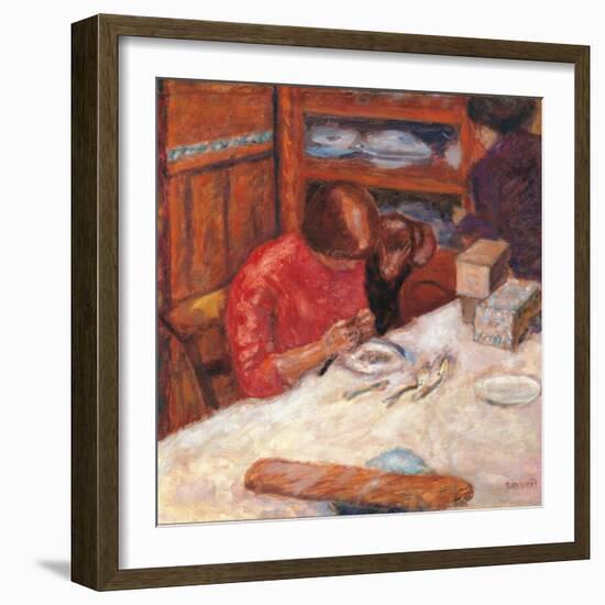 Interior the Woman with the Dog-Pierre Bonnard-Framed Premium Giclee Print