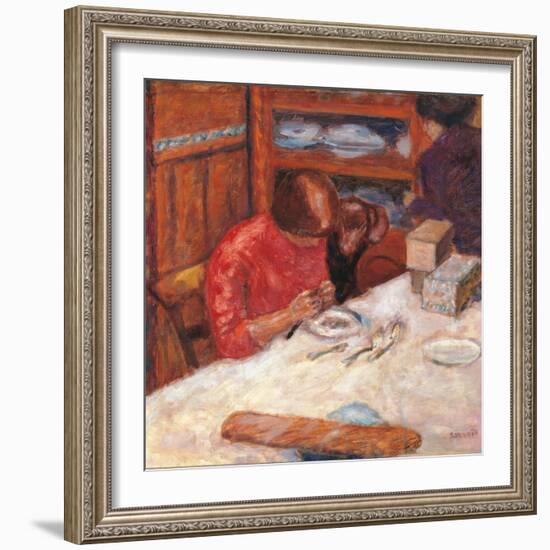 Interior the Woman with the Dog-Pierre Bonnard-Framed Giclee Print