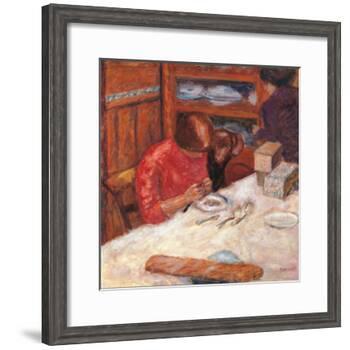 Interior the Woman with the Dog-Pierre Bonnard-Framed Giclee Print