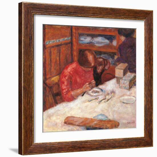 Interior the Woman with the Dog-Pierre Bonnard-Framed Giclee Print