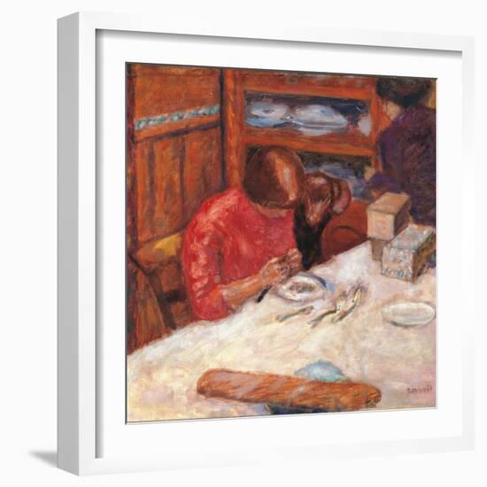 Interior the Woman with the Dog-Pierre Bonnard-Framed Giclee Print