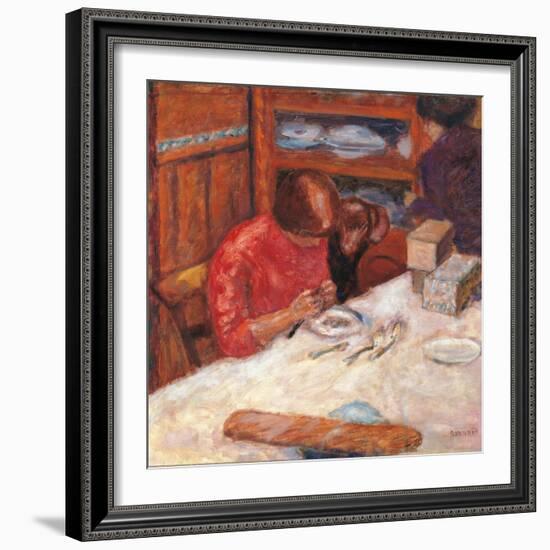 Interior the Woman with the Dog-Pierre Bonnard-Framed Giclee Print