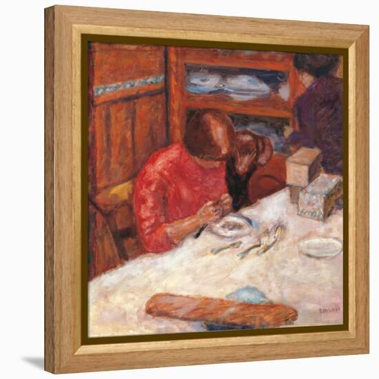 Interior the Woman with the Dog-Pierre Bonnard-Framed Premier Image Canvas