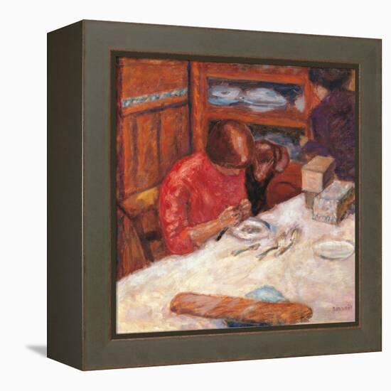 Interior the Woman with the Dog-Pierre Bonnard-Framed Premier Image Canvas