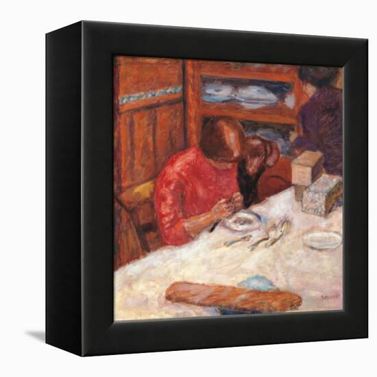 Interior the Woman with the Dog-Pierre Bonnard-Framed Premier Image Canvas