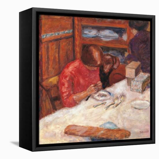 Interior the Woman with the Dog-Pierre Bonnard-Framed Premier Image Canvas