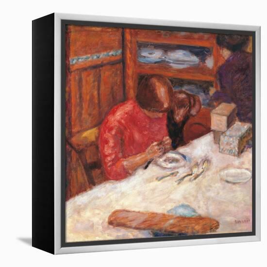 Interior the Woman with the Dog-Pierre Bonnard-Framed Premier Image Canvas