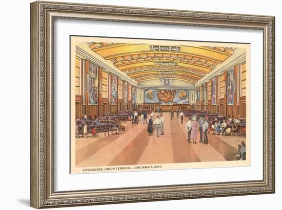 Interior, Union Terminal, Cincinnati, Ohio-null-Framed Art Print