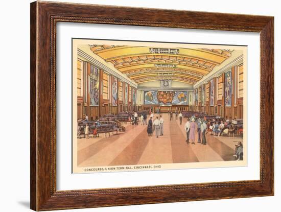 Interior, Union Terminal, Cincinnati, Ohio-null-Framed Art Print