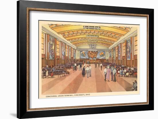 Interior, Union Terminal, Cincinnati, Ohio-null-Framed Art Print