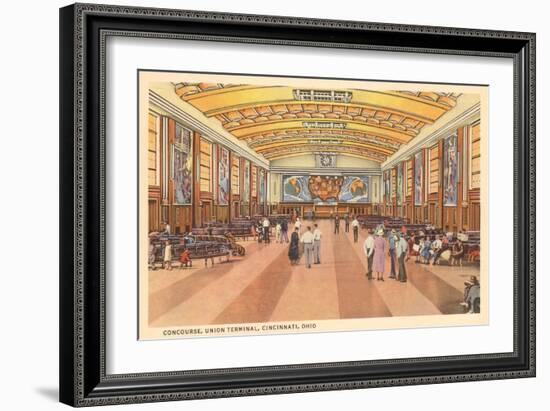 Interior, Union Terminal, Cincinnati, Ohio-null-Framed Art Print