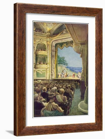 Interior View During a Performance of Gilbert and Sulivan's 'the Pirates of Penzance'-null-Framed Art Print