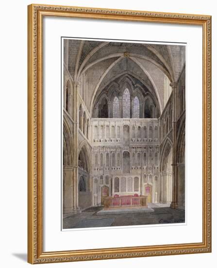 Interior View Looking Towards the Altar, St Saviour's Church, Southwark, London, 1830-Edward Hassell-Framed Giclee Print