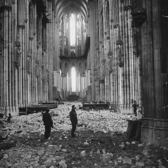 Interior View Of A Damaged Cologne Cathedral Photographic Print By Art Com