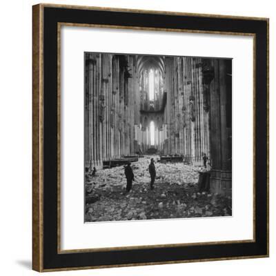 Interior View Of A Damaged Cologne Cathedral Photographic Print By Art Com