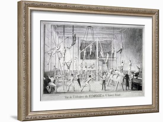 Interior View of a Gymnasium, 26 St James's Street, Westminster, London, C1830-Robert Seymour-Framed Giclee Print