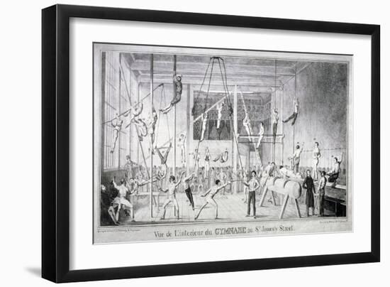 Interior View of a Gymnasium, 26 St James's Street, Westminster, London, C1830-Robert Seymour-Framed Giclee Print