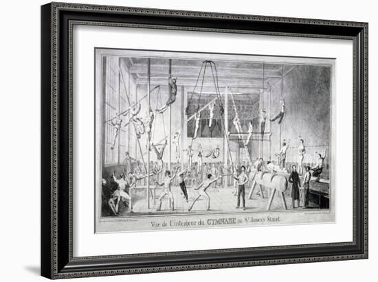 Interior View of a Gymnasium, 26 St James's Street, Westminster, London, C1830-Robert Seymour-Framed Giclee Print