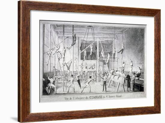 Interior View of a Gymnasium, 26 St James's Street, Westminster, London, C1830-Robert Seymour-Framed Giclee Print