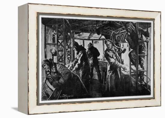 Interior View of a Zeppelin in the Course of a Bombing Raid on England-null-Framed Stretched Canvas