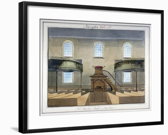 Interior View of Acton Place Chapel, Southwark, London, 1825-G Yates-Framed Giclee Print