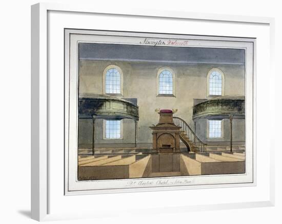 Interior View of Acton Place Chapel, Southwark, London, 1825-G Yates-Framed Giclee Print