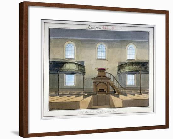 Interior View of Acton Place Chapel, Southwark, London, 1825-G Yates-Framed Giclee Print