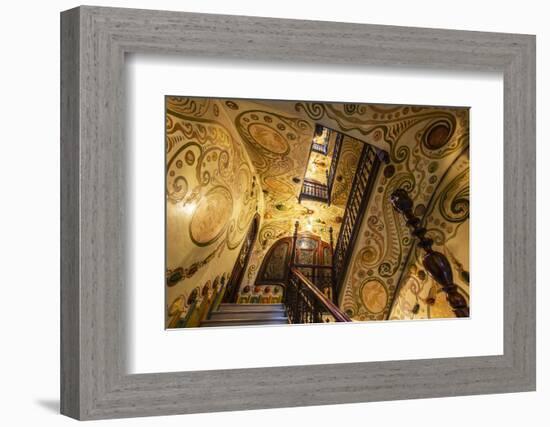 Interior View of Casa Comalat Modernist Building, Barcelona, Catalonia, Spain-Stefano Politi Markovina-Framed Photographic Print