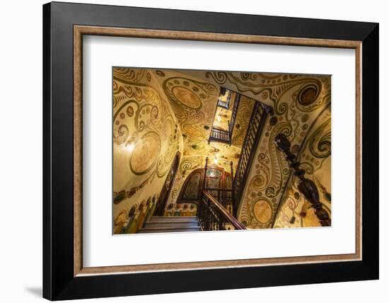 Interior View of Casa Comalat Modernist Building, Barcelona, Catalonia, Spain-Stefano Politi Markovina-Framed Photographic Print