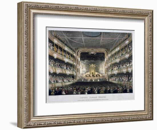 Interior View of Covent Garden Theatre, Bow Street, Westminster, London, 1808-Thomas Rowlandson-Framed Giclee Print