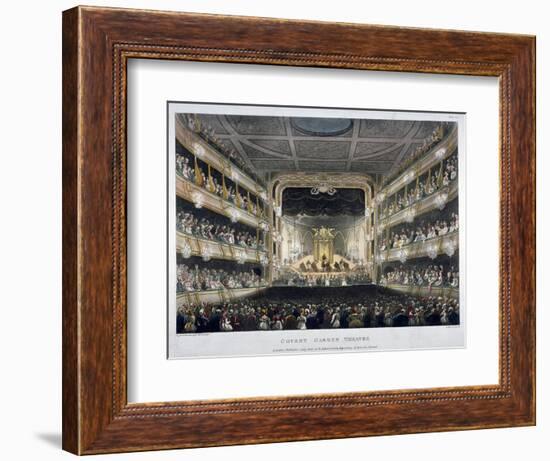 Interior View of Covent Garden Theatre, Bow Street, Westminster, London, 1808-Thomas Rowlandson-Framed Giclee Print