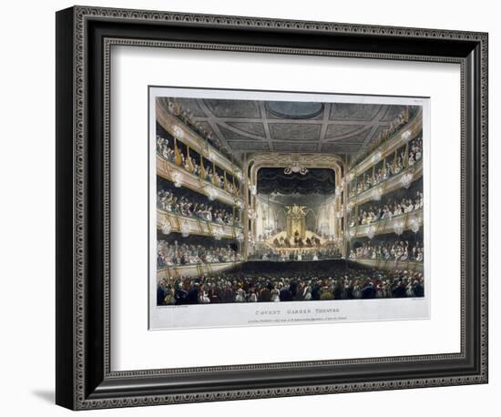 Interior View of Covent Garden Theatre, Bow Street, Westminster, London, 1808-Thomas Rowlandson-Framed Giclee Print