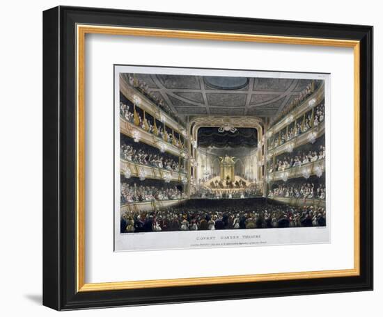 Interior View of Covent Garden Theatre, Bow Street, Westminster, London, 1808-Thomas Rowlandson-Framed Giclee Print