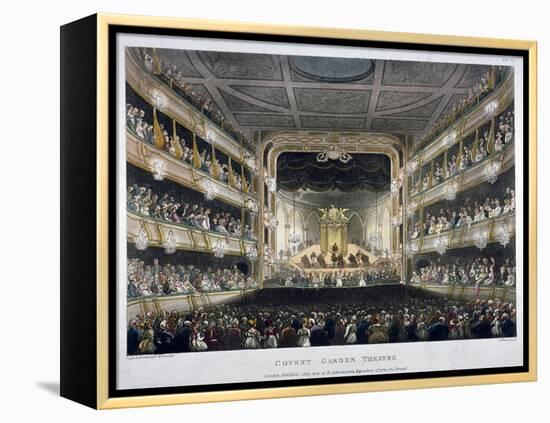 Interior View of Covent Garden Theatre, Bow Street, Westminster, London, 1808-Thomas Rowlandson-Framed Premier Image Canvas