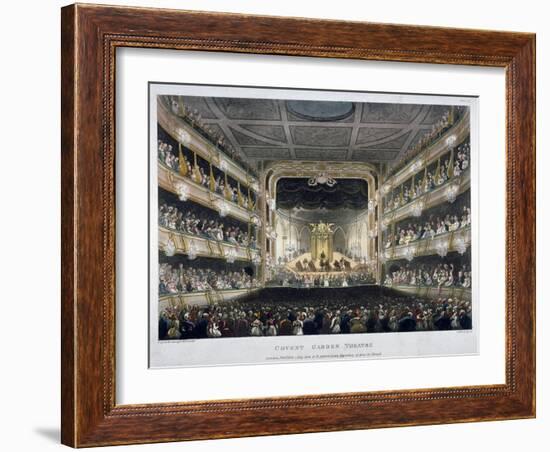 Interior View of Covent Garden Theatre, Bow Street, Westminster, London, 1808-Thomas Rowlandson-Framed Giclee Print