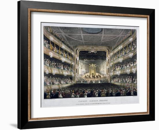 Interior View of Covent Garden Theatre, Bow Street, Westminster, London, 1808-Thomas Rowlandson-Framed Giclee Print