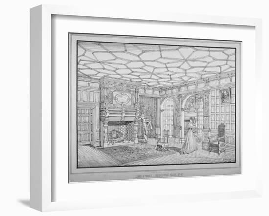 Interior View of First Floor Room of No 47 Lime Street, City of London, 1875-George H Birch-Framed Giclee Print