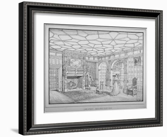 Interior View of First Floor Room of No 47 Lime Street, City of London, 1875-George H Birch-Framed Giclee Print