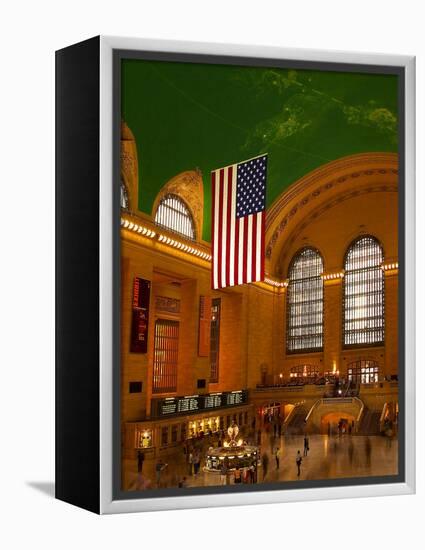 Interior View of Grand Central Station, New York, USA-Nancy & Steve Ross-Framed Premier Image Canvas