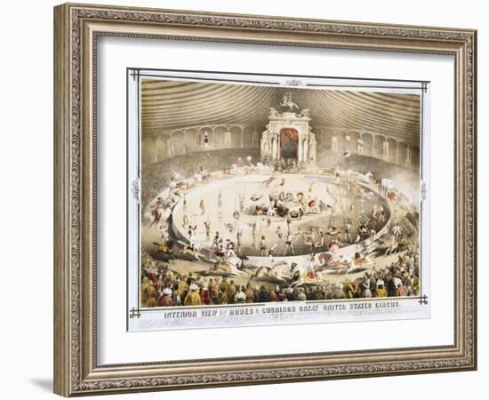 Interior View of Howes and Cushing's Great United States Circus Poster-null-Framed Giclee Print