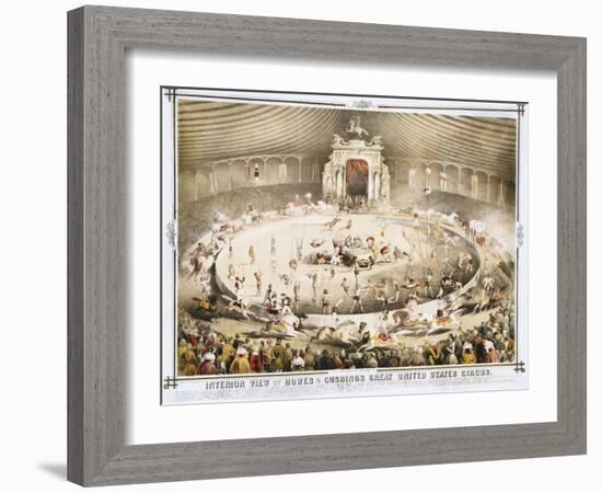 Interior View of Howes and Cushing's Great United States Circus Poster-null-Framed Giclee Print