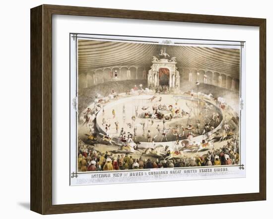 Interior View of Howes and Cushing's Great United States Circus Poster-null-Framed Giclee Print
