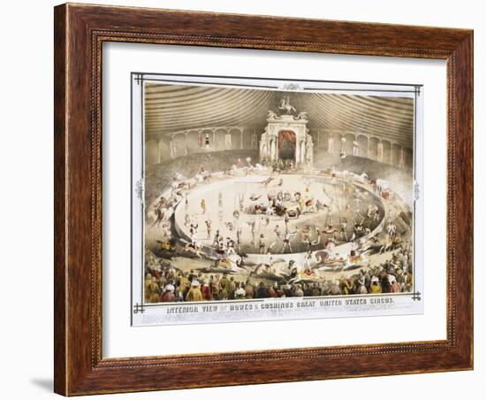 Interior View of Howes and Cushing's Great United States Circus Poster-null-Framed Giclee Print