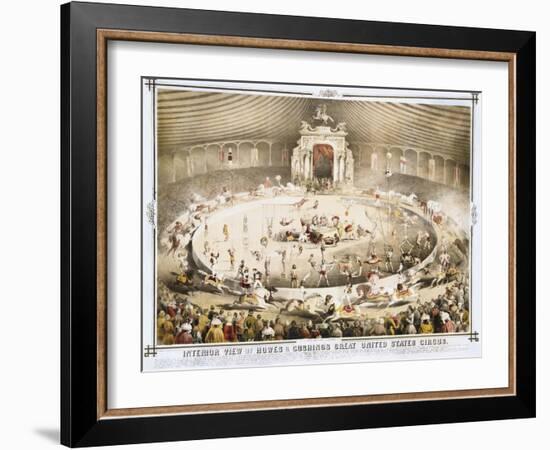 Interior View of Howes and Cushing's Great United States Circus Poster-null-Framed Giclee Print